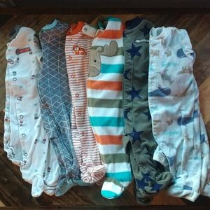 Baby boy sleeper footed pajama bundle (6 p…
